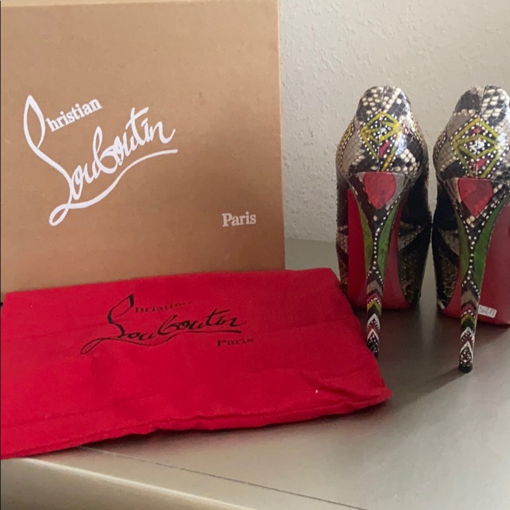 Christian Louboutin Daffodile Python 160 Heels - image 2